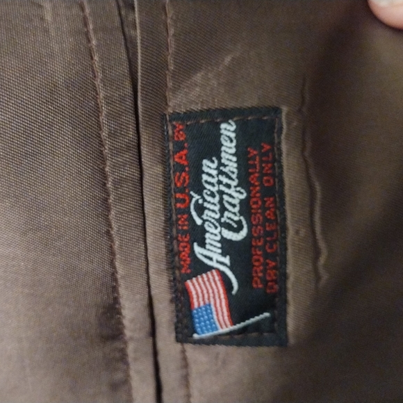 De Bartelli Belk Lindsey of Florida Brown Pinstripe 44R Suit Jacket Blazer - Picture 5 of 7